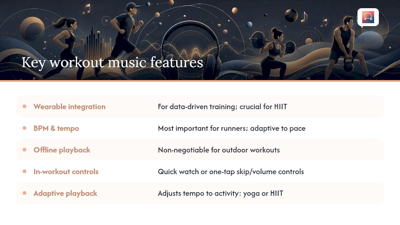 Which features actually matter during a workout? — overview diagram