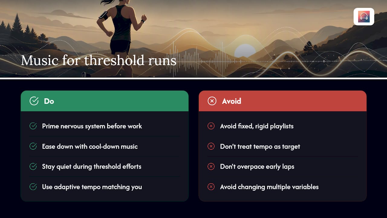Why Music Should Support Threshold Effort, Not Drive It — overview diagram
