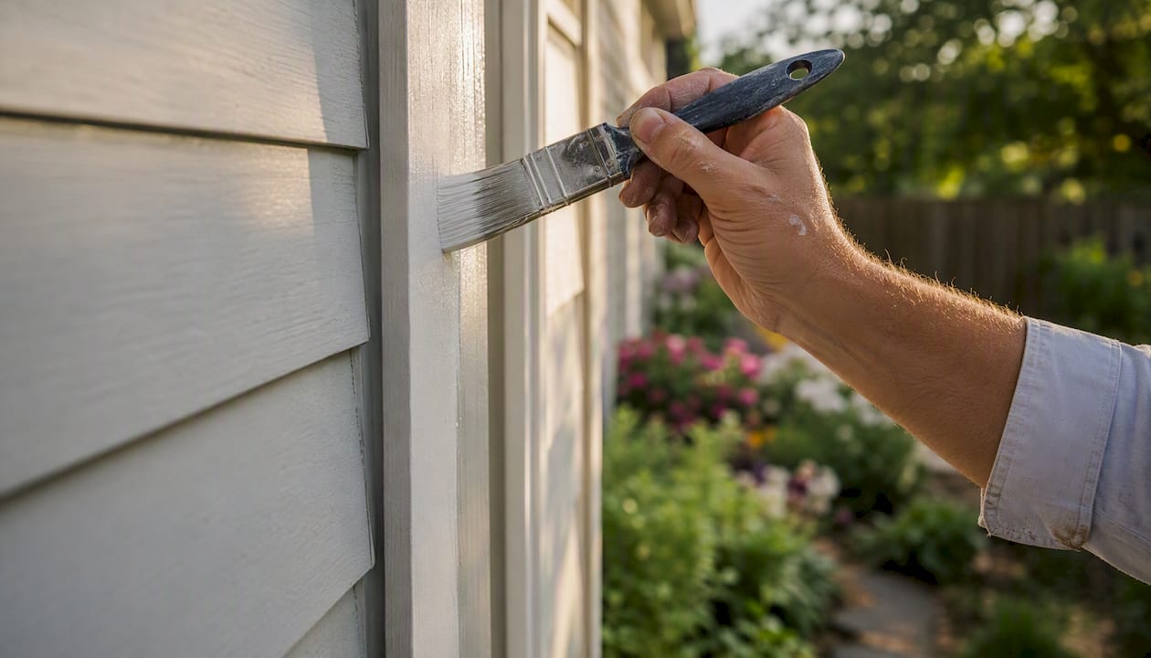 Applying primer to fiber cement siding trim