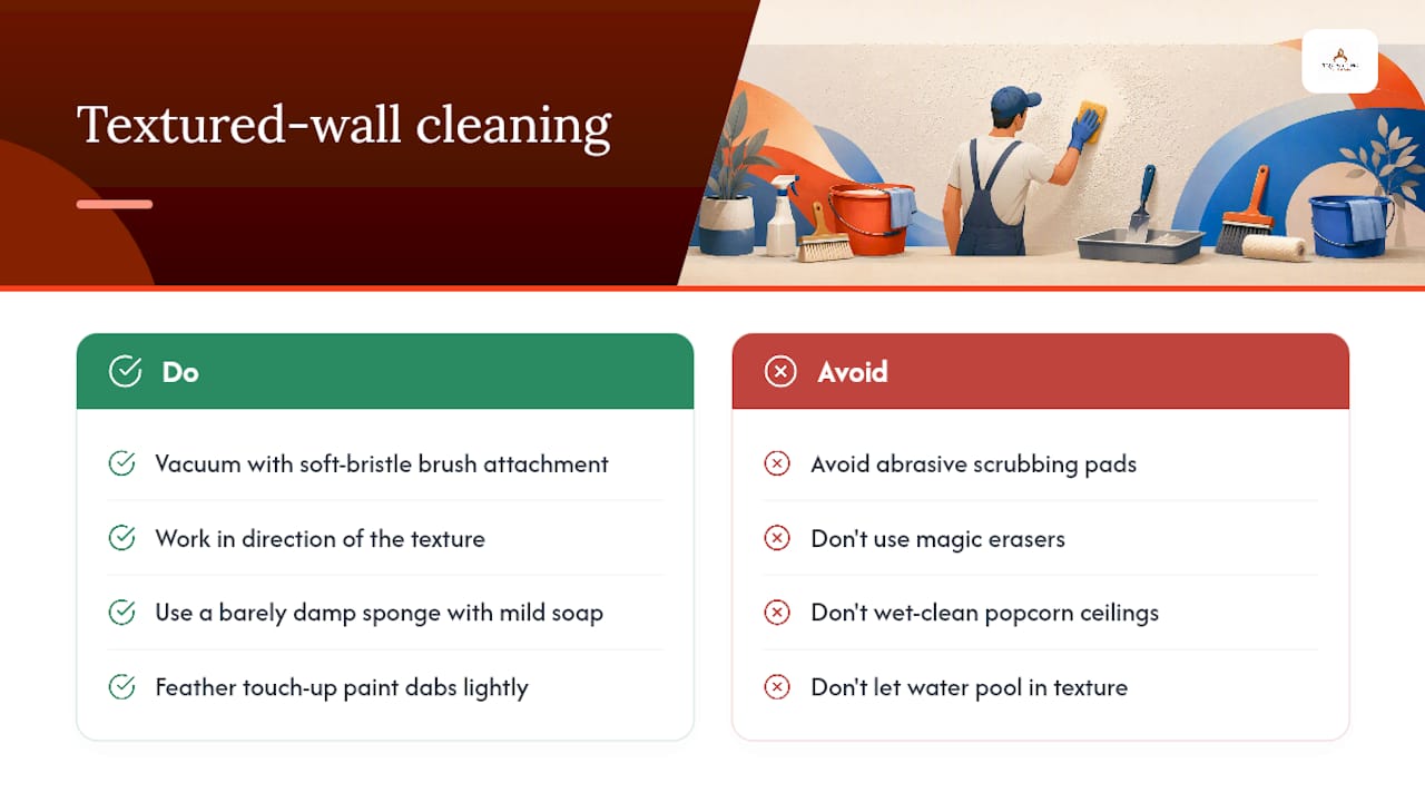 Keeping Textured Drywall Clean After the Repair — overview diagram