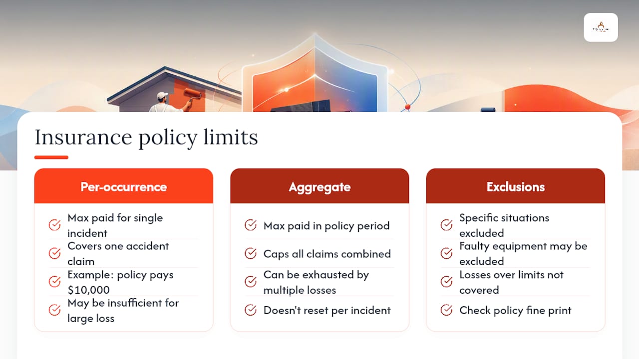 Painting insurance limits and exclusions comparison