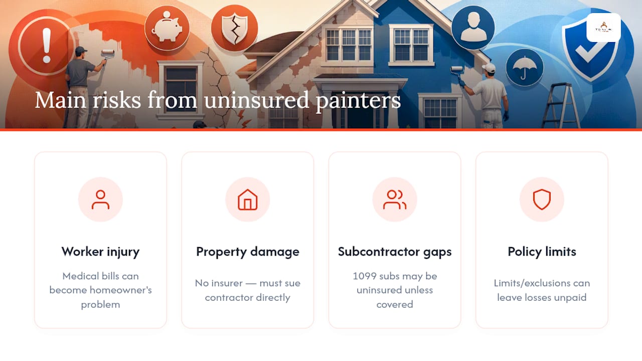 Real Risks of Hiring an Uninsured Painter — overview diagram