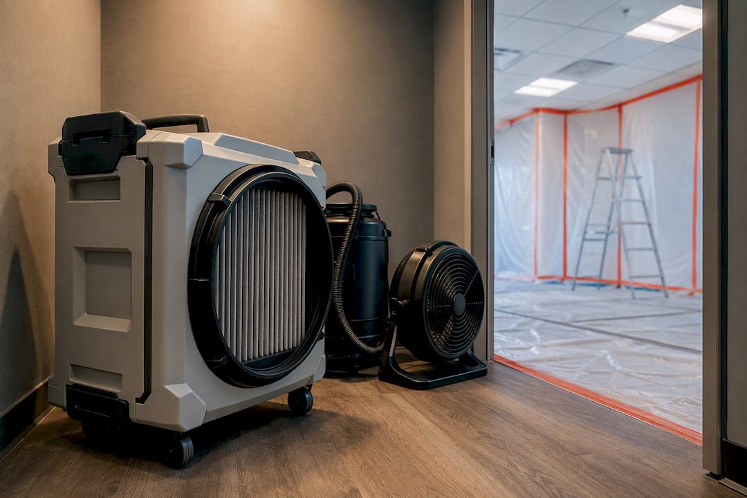 Air scrubber inside office work zone