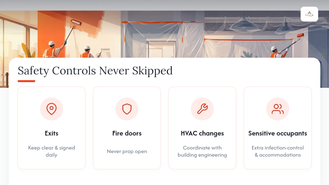 Four occupied painting safety controls