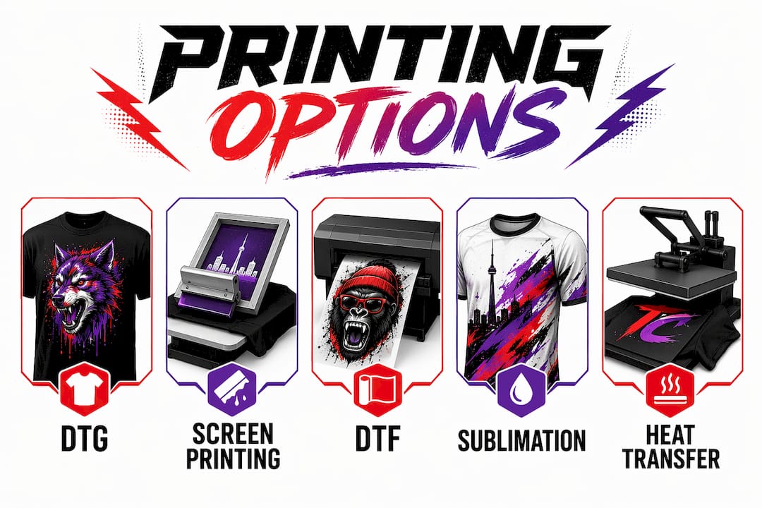 Infographic showing ranked printing options