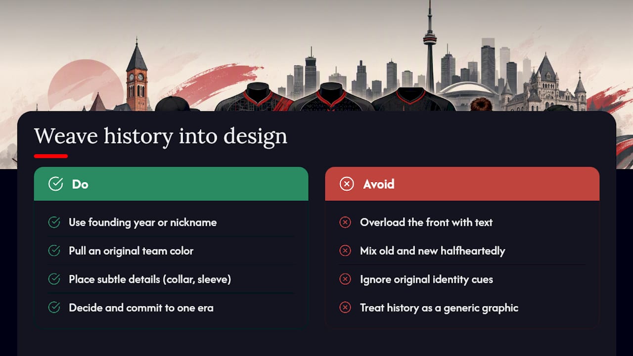 Weaving Team Identity and History Into the Design — overview diagram