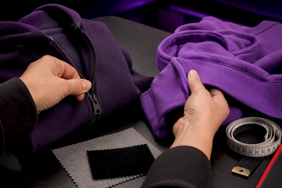 Comparing hoodie and youth sweatshirt details