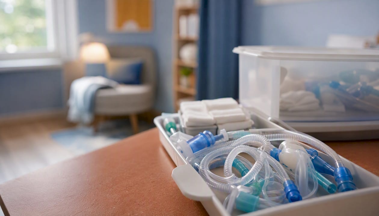 Pediatric medical supplies for home nursing care