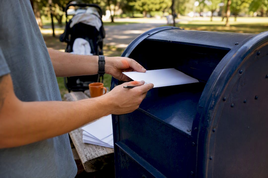 Hands mailing certified appeal documents