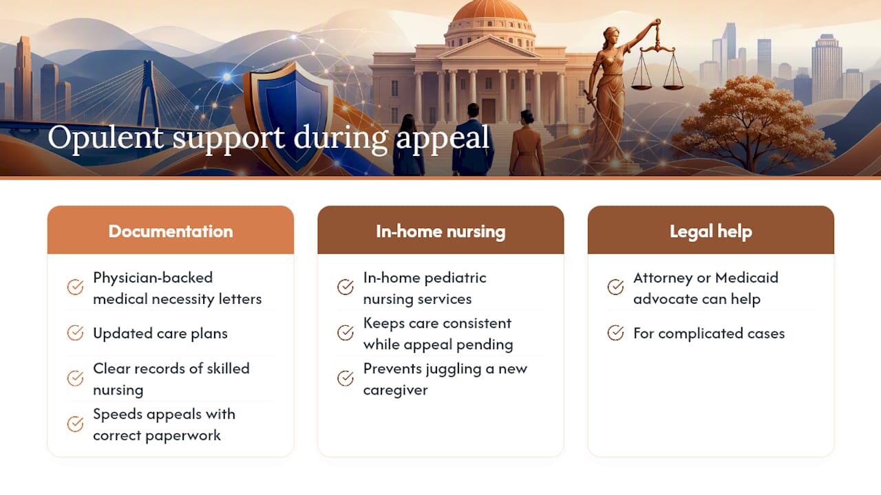 How Opulent Private Care Supports Families During a GAPP Appeal — overview diagram