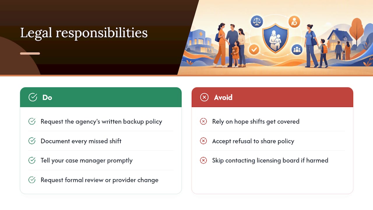 What Are the Legal Responsibilities When a Nursing Shift Is Missed? — overview diagram