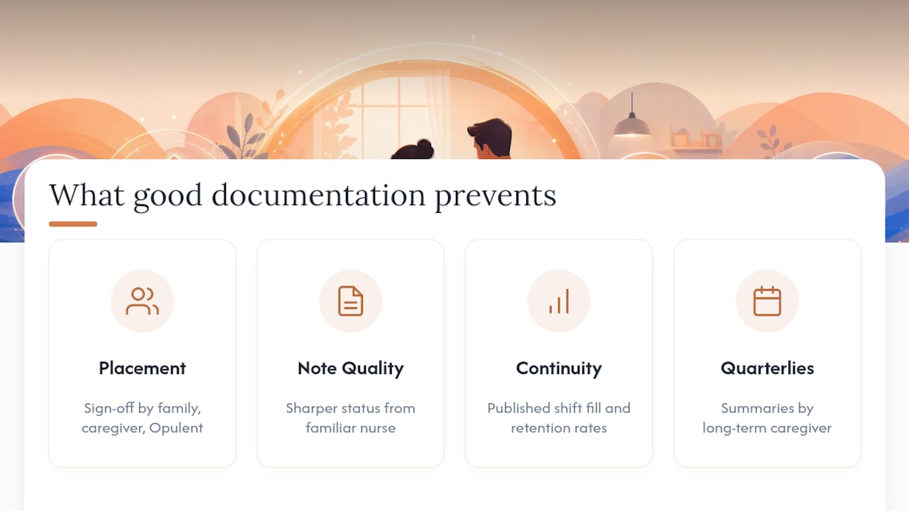 Opulentprivatecare's Take on What Good Documentation Actually Prevents — overview diagram