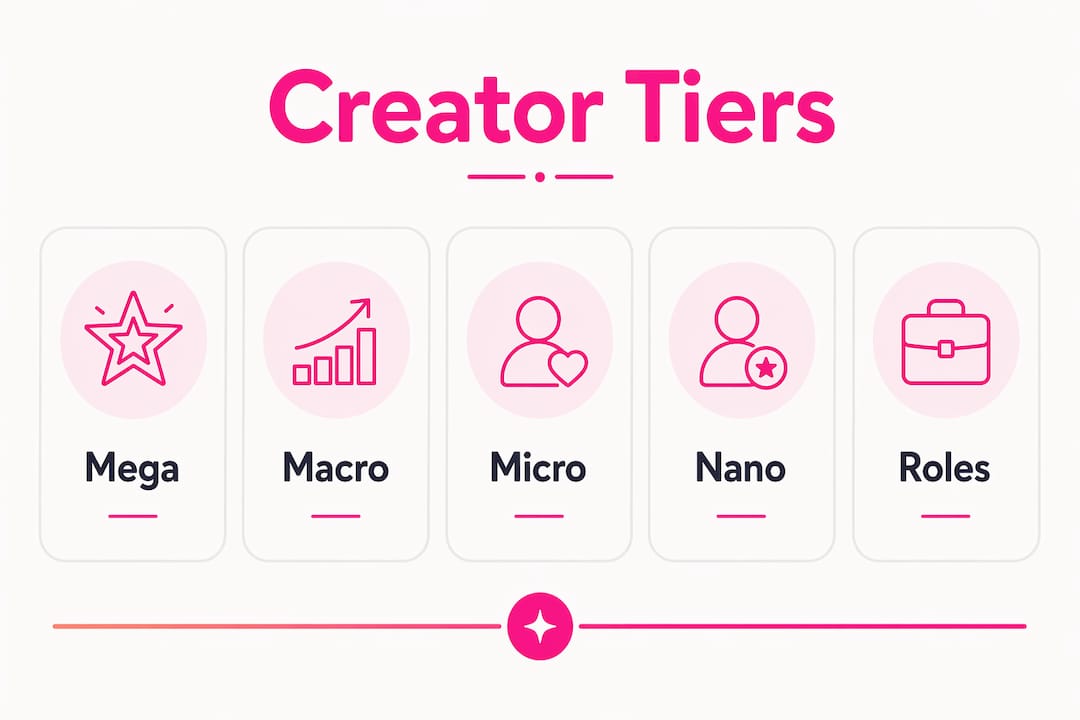 Infographic depicting hierarchy of K-beauty creator tiers