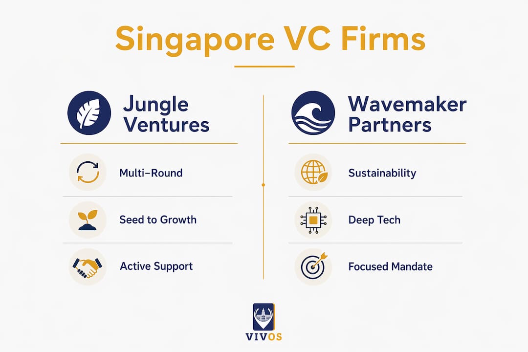 Infographic comparing Singapore venture capital firms