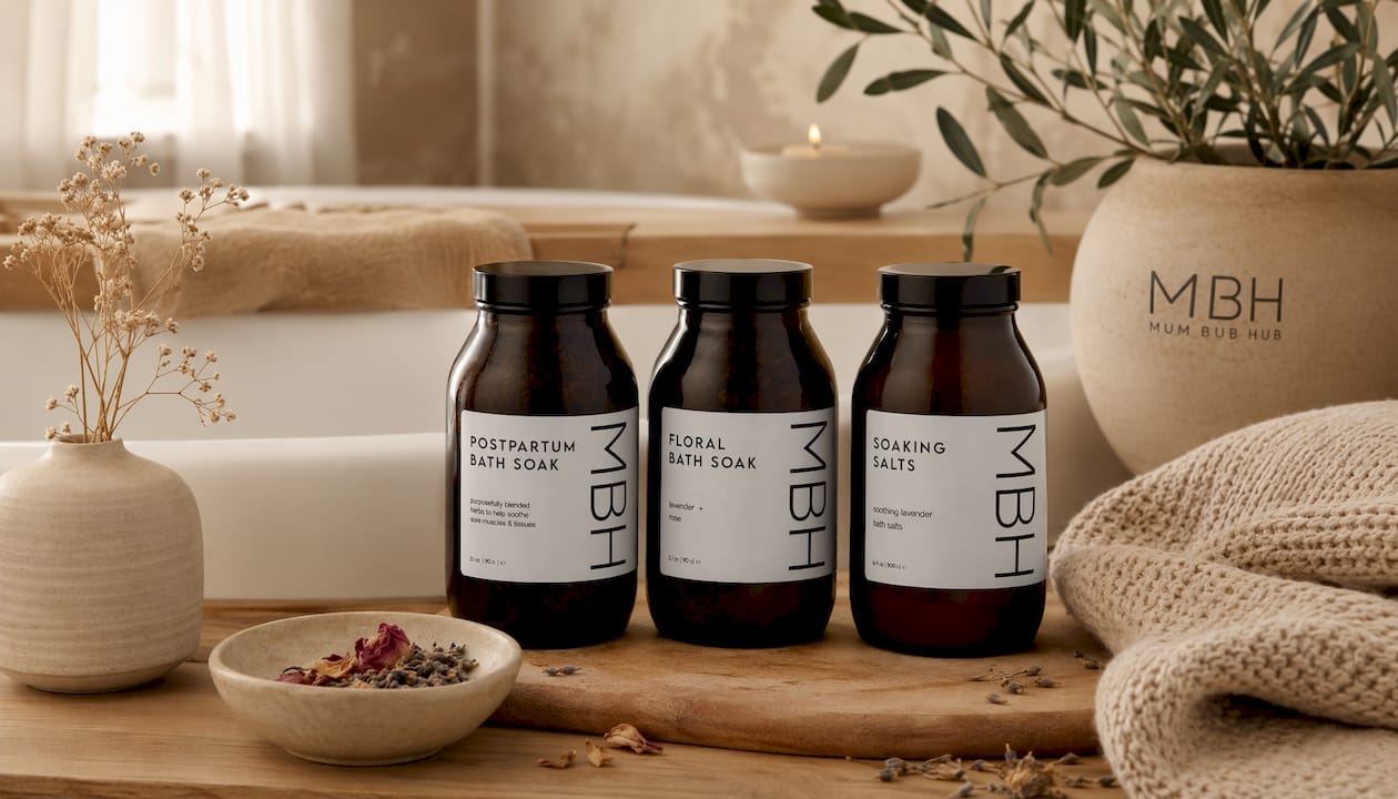 Postpartum Herbal Bath Soak for after birth