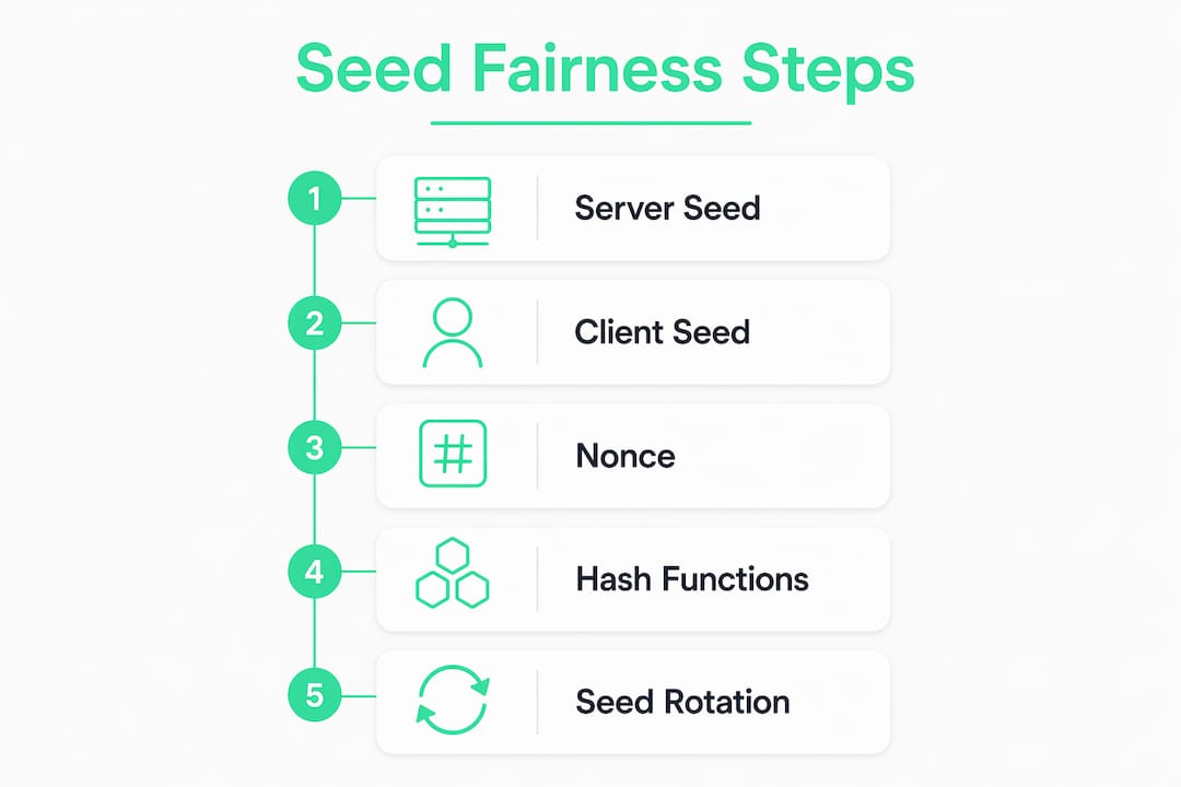 Infographic showing seed system fairness steps