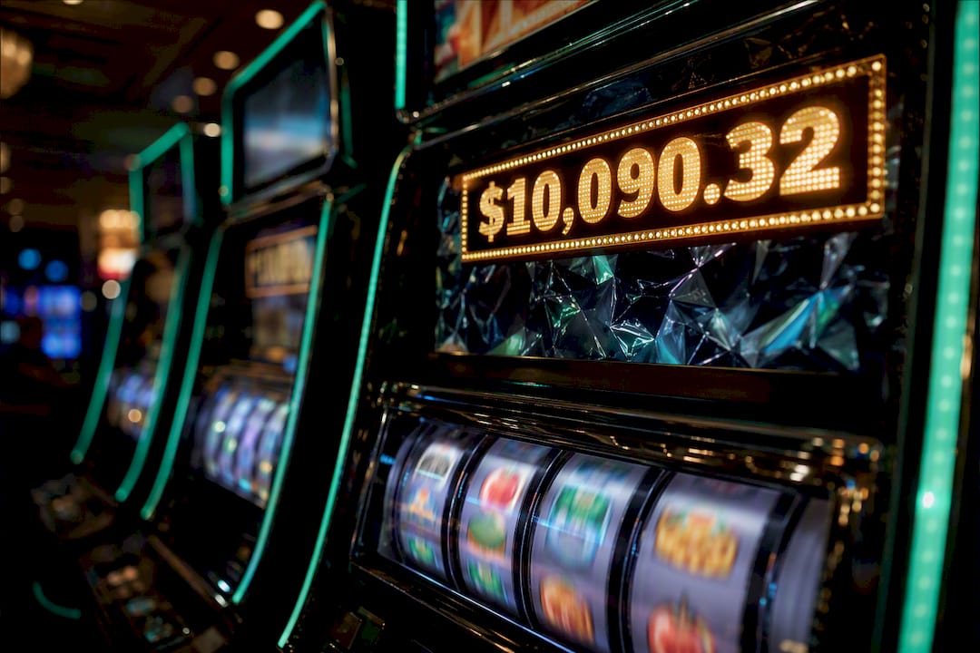 Slot machine progressive jackpot display