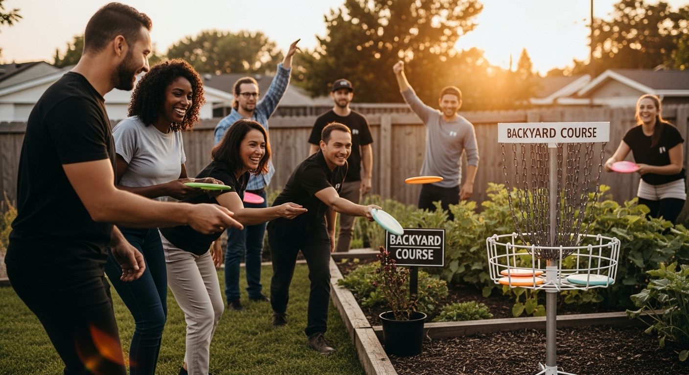 backyard disc golf basket