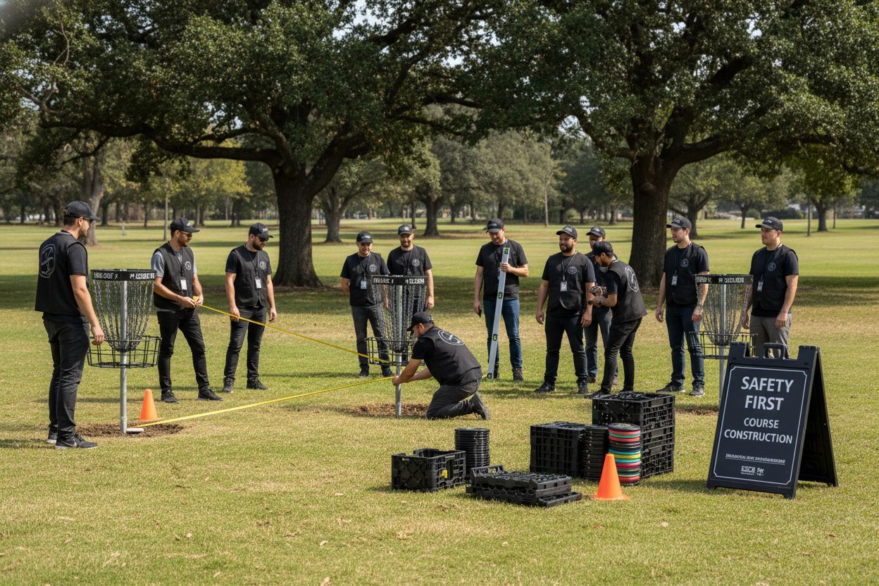 disc golf equipment installation