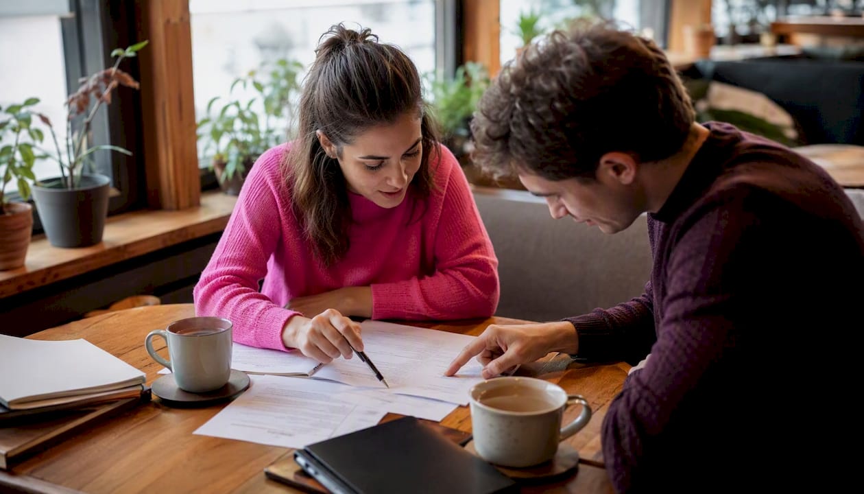 Colleagues collaborating on editing workflow