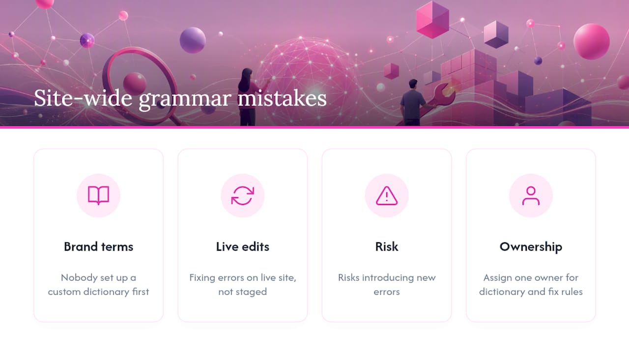 Diagram of common grammar fix mistakes and best practices