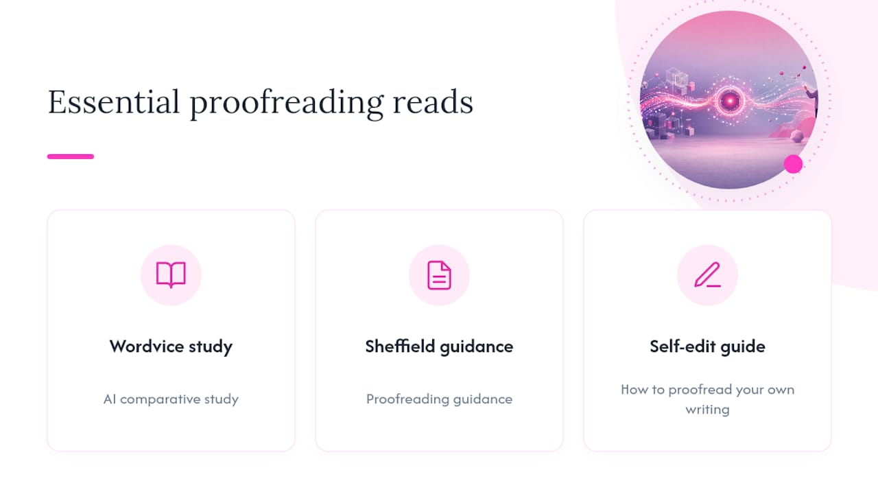 Essential reading on proofreading methods and standards — overview diagram