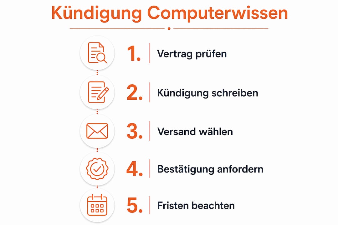 Infografik: So kündigen Sie Ihr Computerwissen-Abonnement Schritt für Schritt