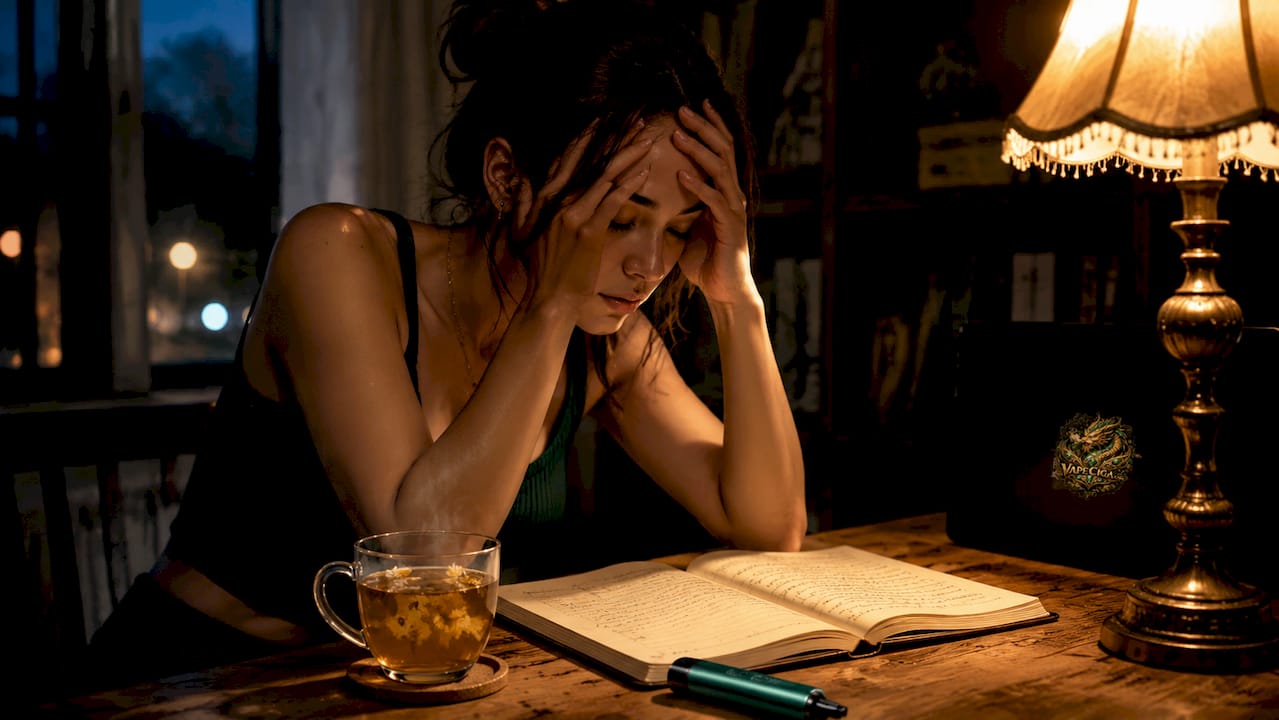 Woman experiencing vaping withdrawal symptoms