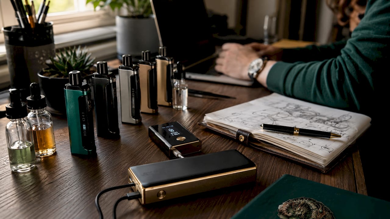 Zero disposable vapes and puff count tracker on desk