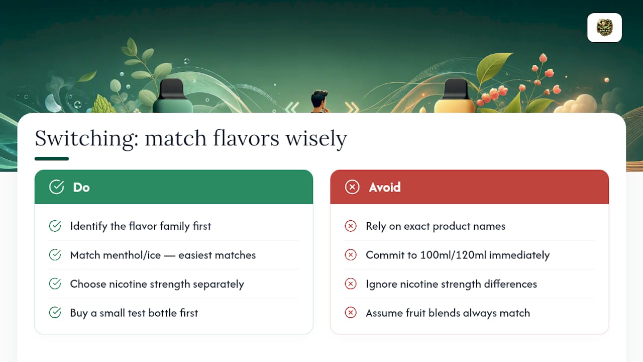 Matching Lost Mary Flavors With MaryLiq-Style E-Liquid — overview diagram