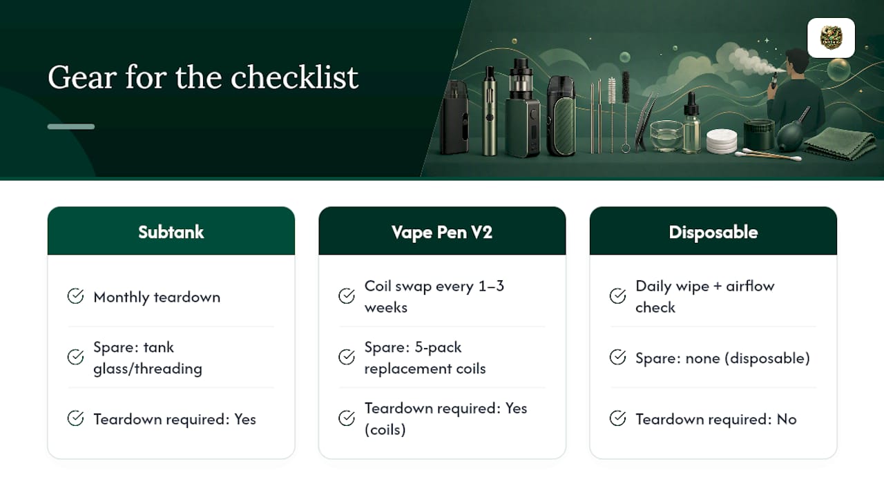 Gear That Makes This Checklist Easier to Follow — overview diagram