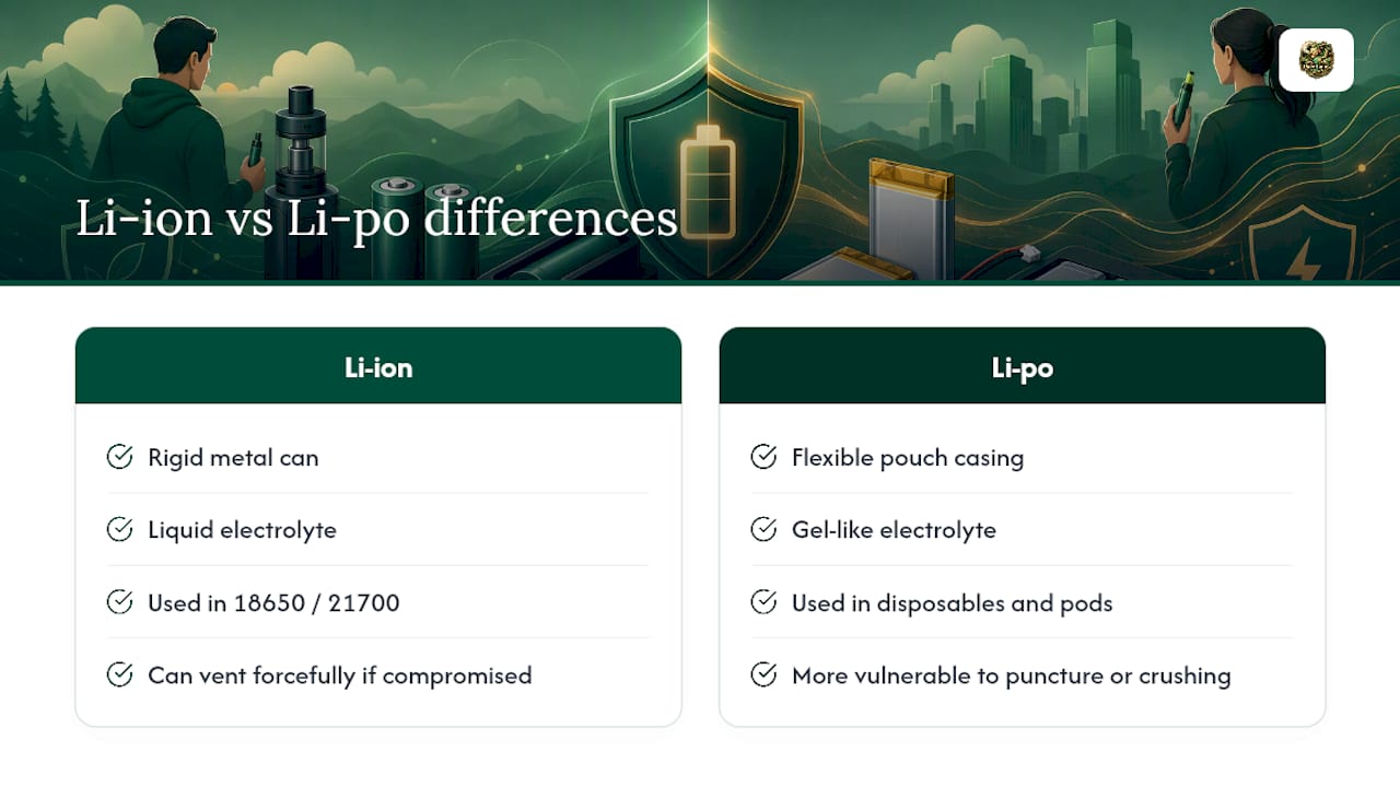 Li-ion and Li-po battery comparison