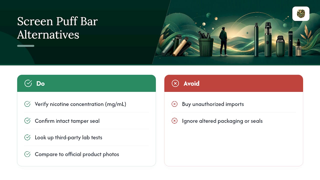Four checks for safer vape purchases