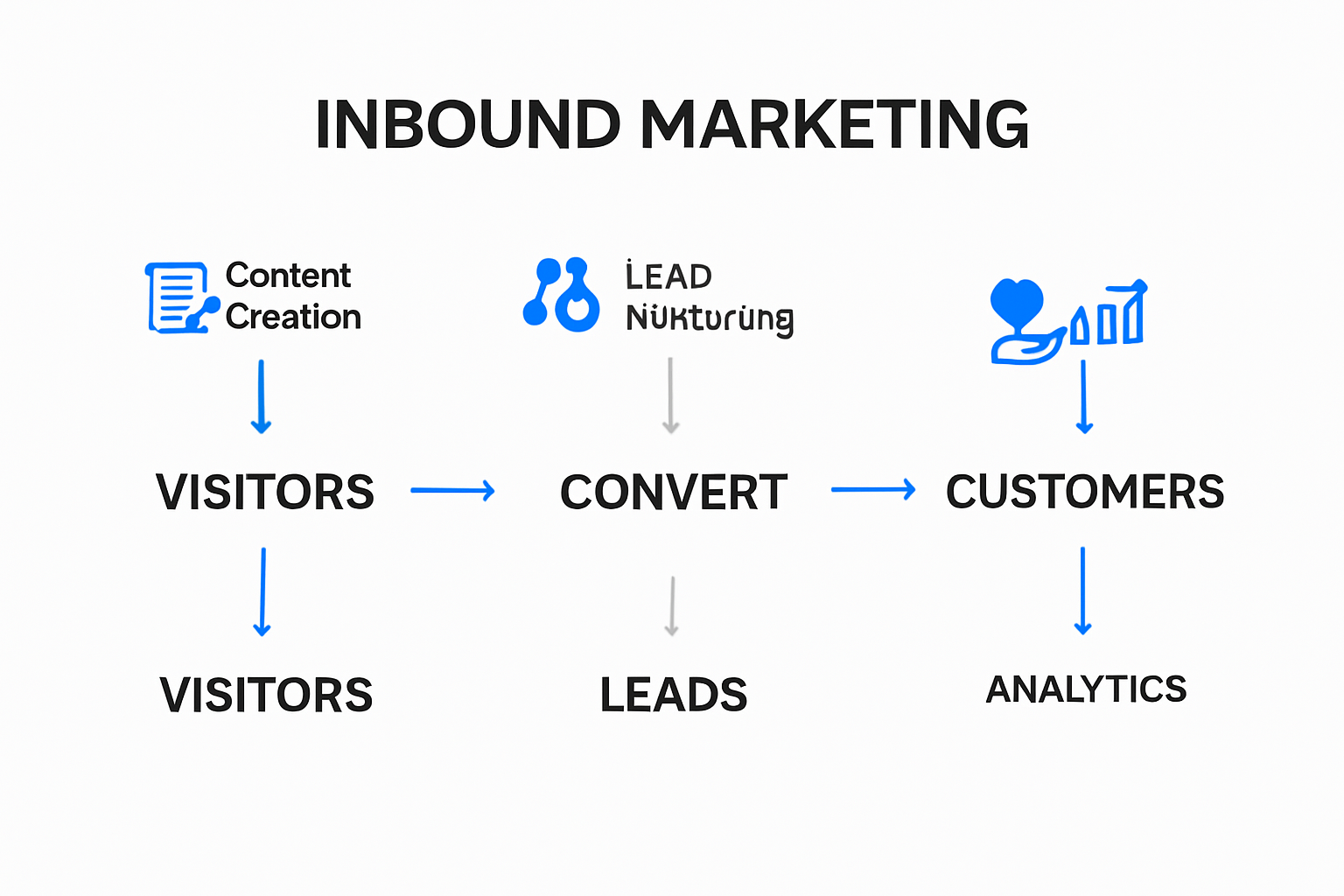 Inbound marketing process from attraction to engagement