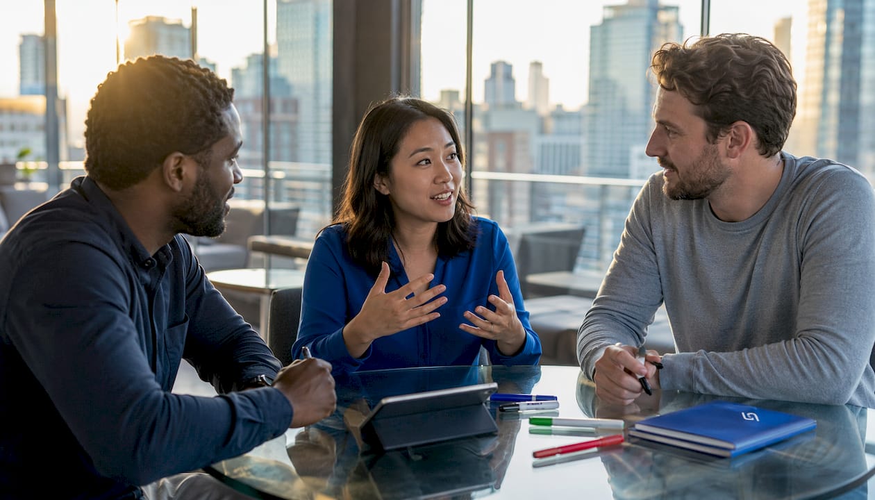 Team collaborating on digital consulting strategy