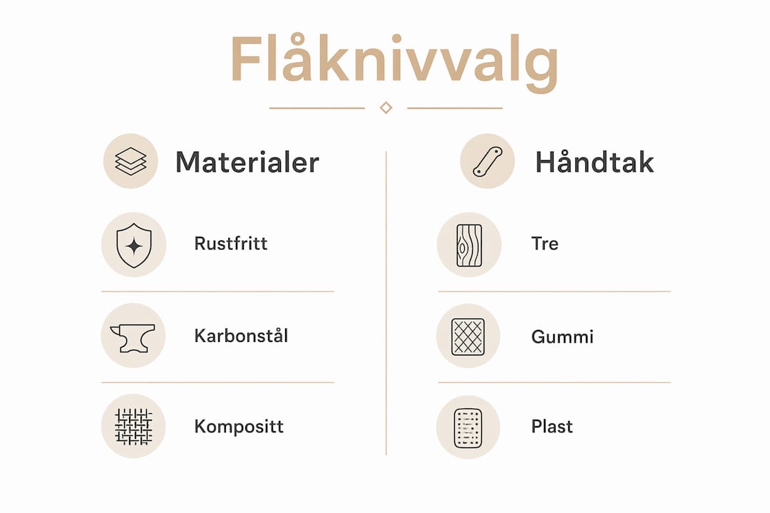 Oversikt: Slik velger du riktig materiale til flåkniven og håndtaket