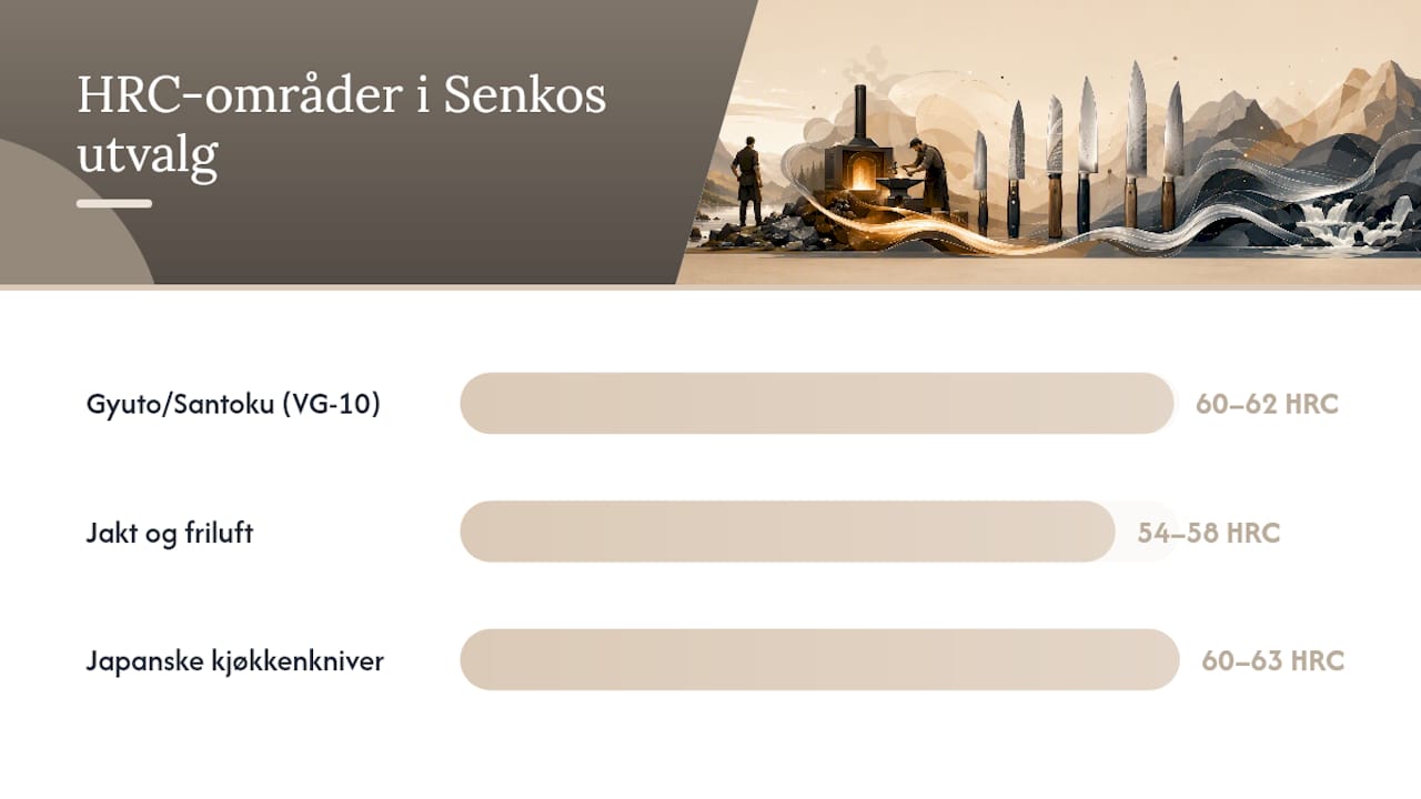 Hvordan HRC-kunnskap vises i Senkos sortiment og norsk knivpraksis — overview diagram