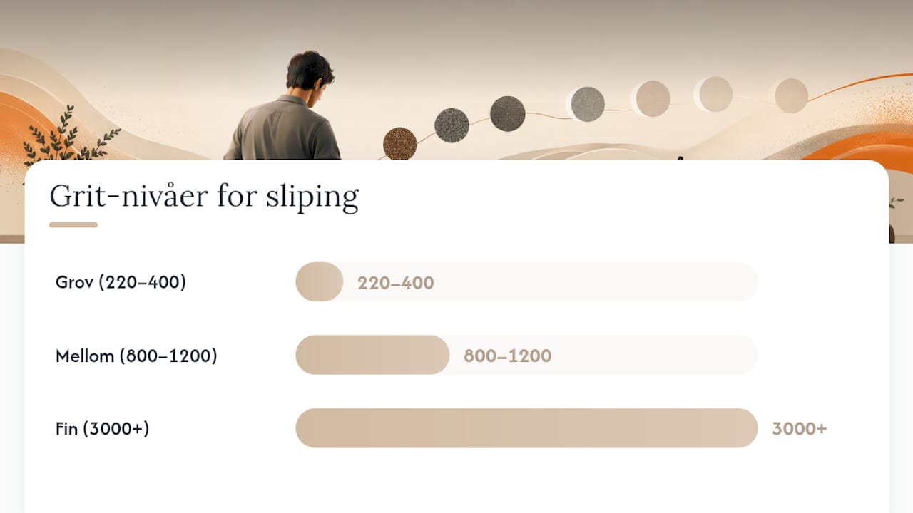 Trinnvis DIY: reparere små og mellomstore hakk med slipestein — overview diagram