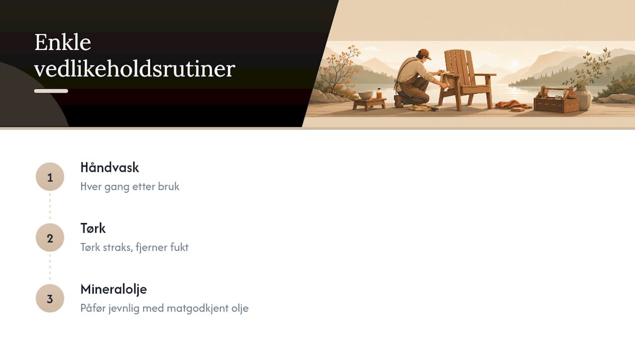 Er trehåndtak verdt vedlikeholdet i lengden? — overview diagram