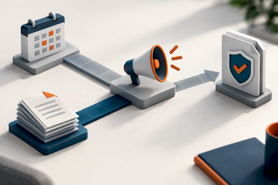 Safety broadcast cadence and content flow
