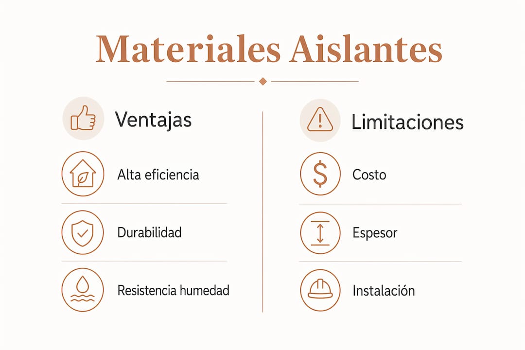 Infografía: Pros y contras de los materiales aislantes