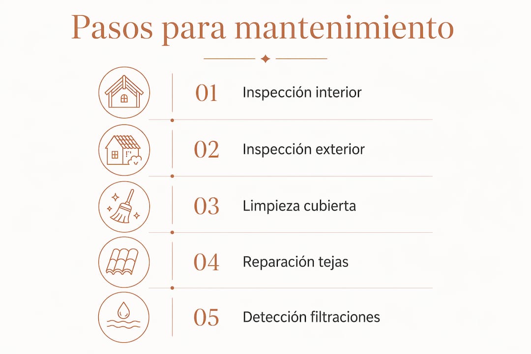 Guía visual para el mantenimiento de tejados: todos los pasos que debes seguir