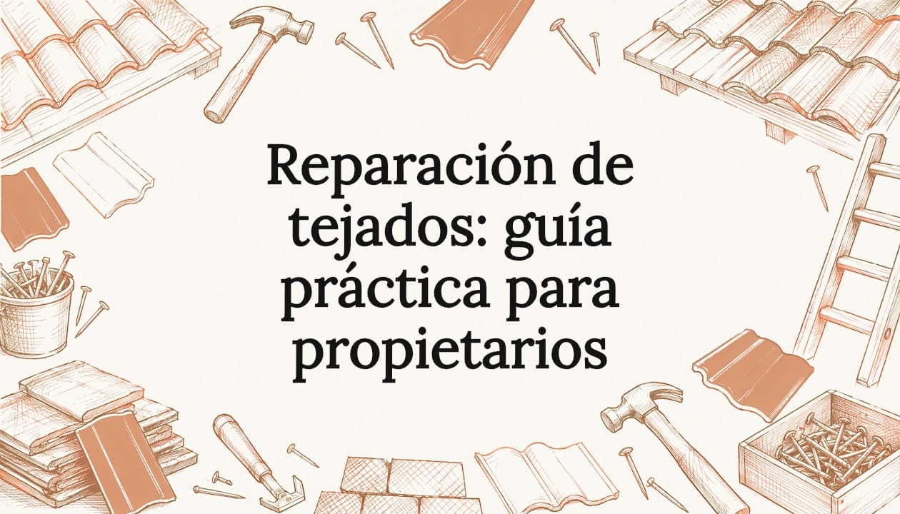 Imagen ilustrativa para la portada de un artículo sobre reparación de tejados