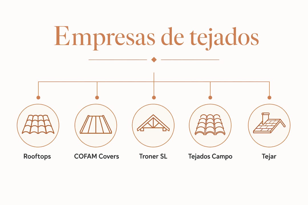 Comparativa visual de las empresas líderes en cubiertas y tejados en España