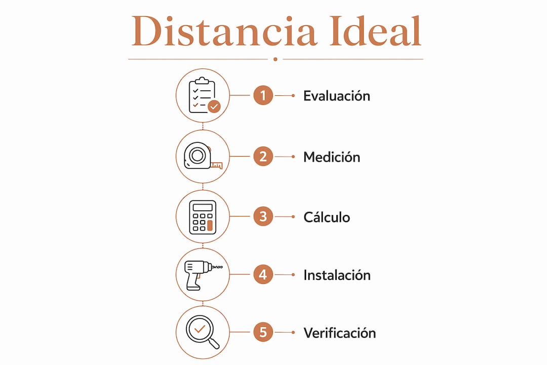 Infografía con recomendaciones para calcular la separación ideal entre vigas