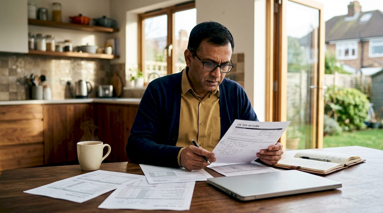 Accountant reviewing UK growth shares tax documents