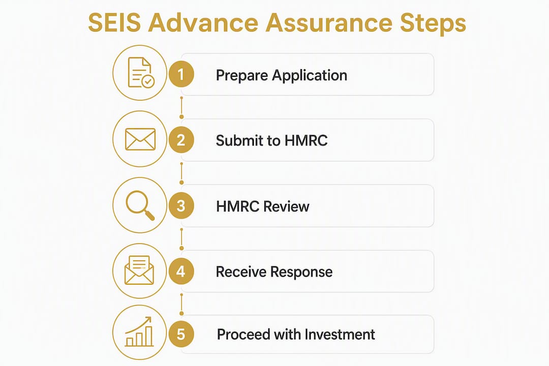 Infographic showing SEIS application steps