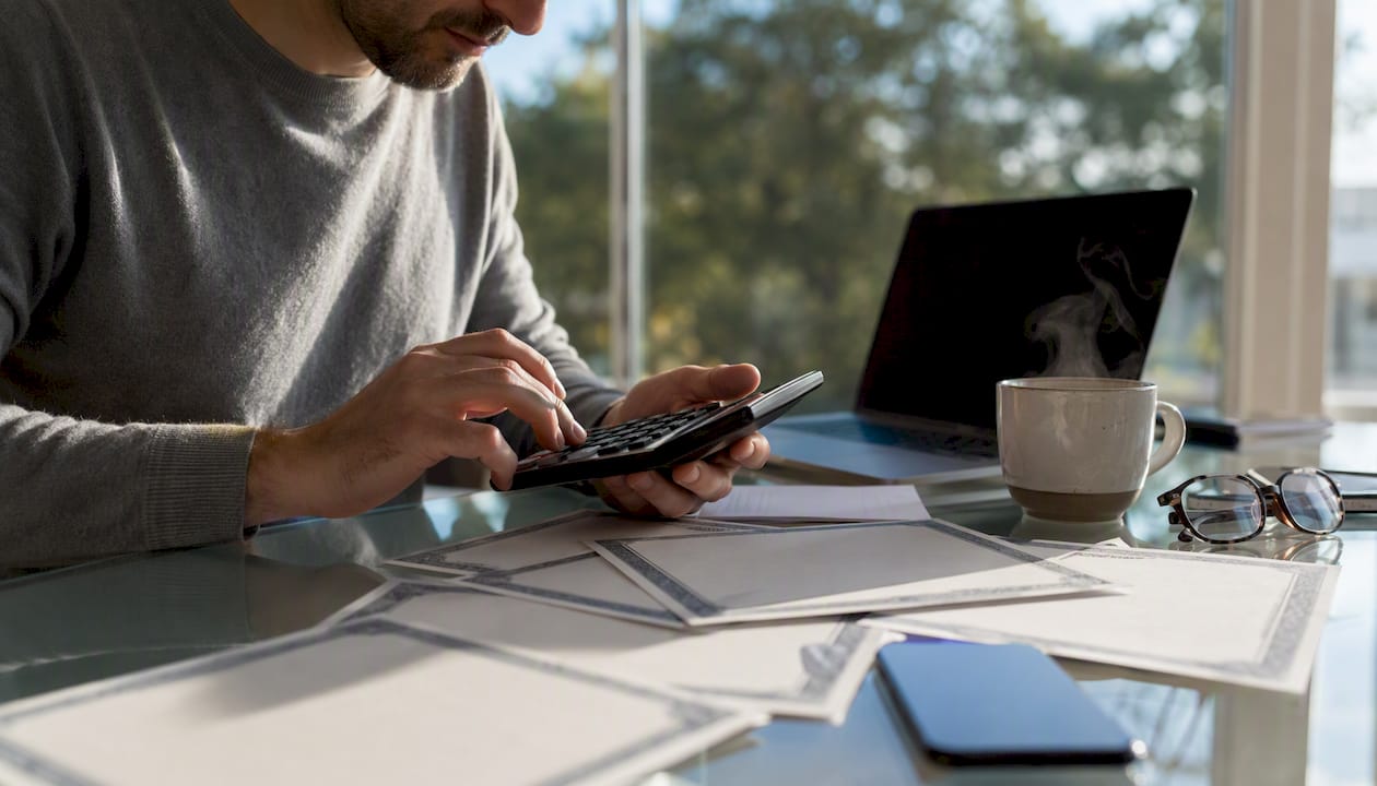Founder manually calculating equity dilution