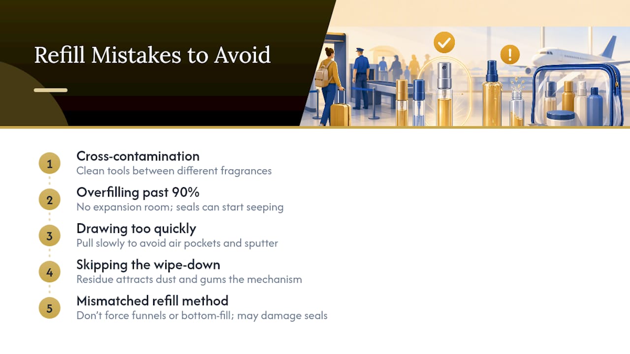 Five common perfume refill mistakes