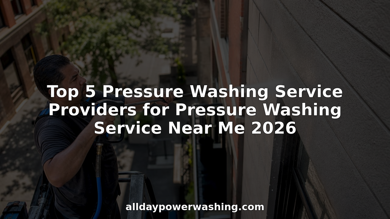 Top 5 Pressure Washing Service Providers for Pressure Washing Service Near Me 2026